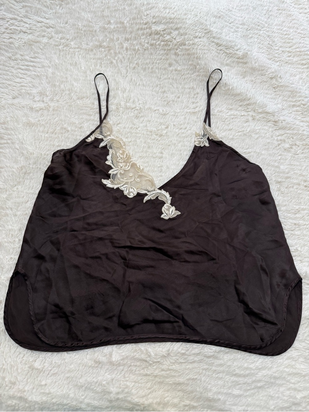 Vintage La Perla Brown Chemise